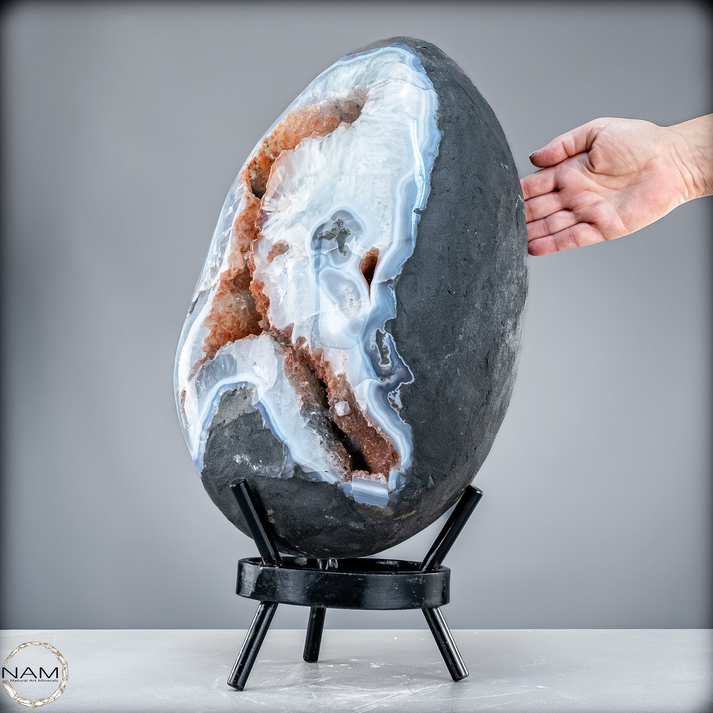 Natürliches Achat-Drusen Ei mit Chalcedon & Hämatit aus Brasilien - 32521,66 g