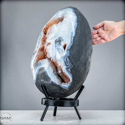 Natürliches Achat-Drusen Ei mit Chalcedon & Hämatit aus Brasilien - 32521,66 g