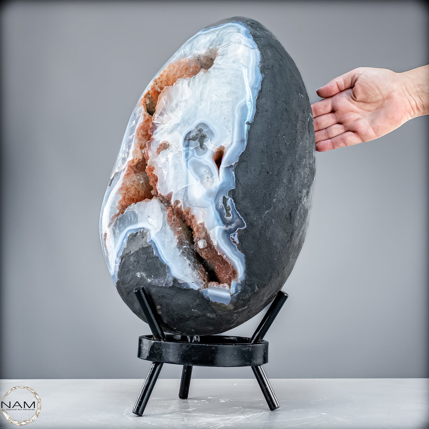 Natürliches Achat-Drusen Ei mit Chalcedon & Hämatit aus Brasilien - 32521,66 g