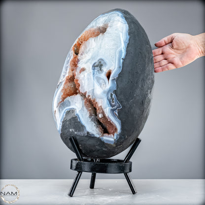 Natürliches Achat-Drusen Ei mit Chalcedon & Hämatit aus Brasilien - 32521,66 g