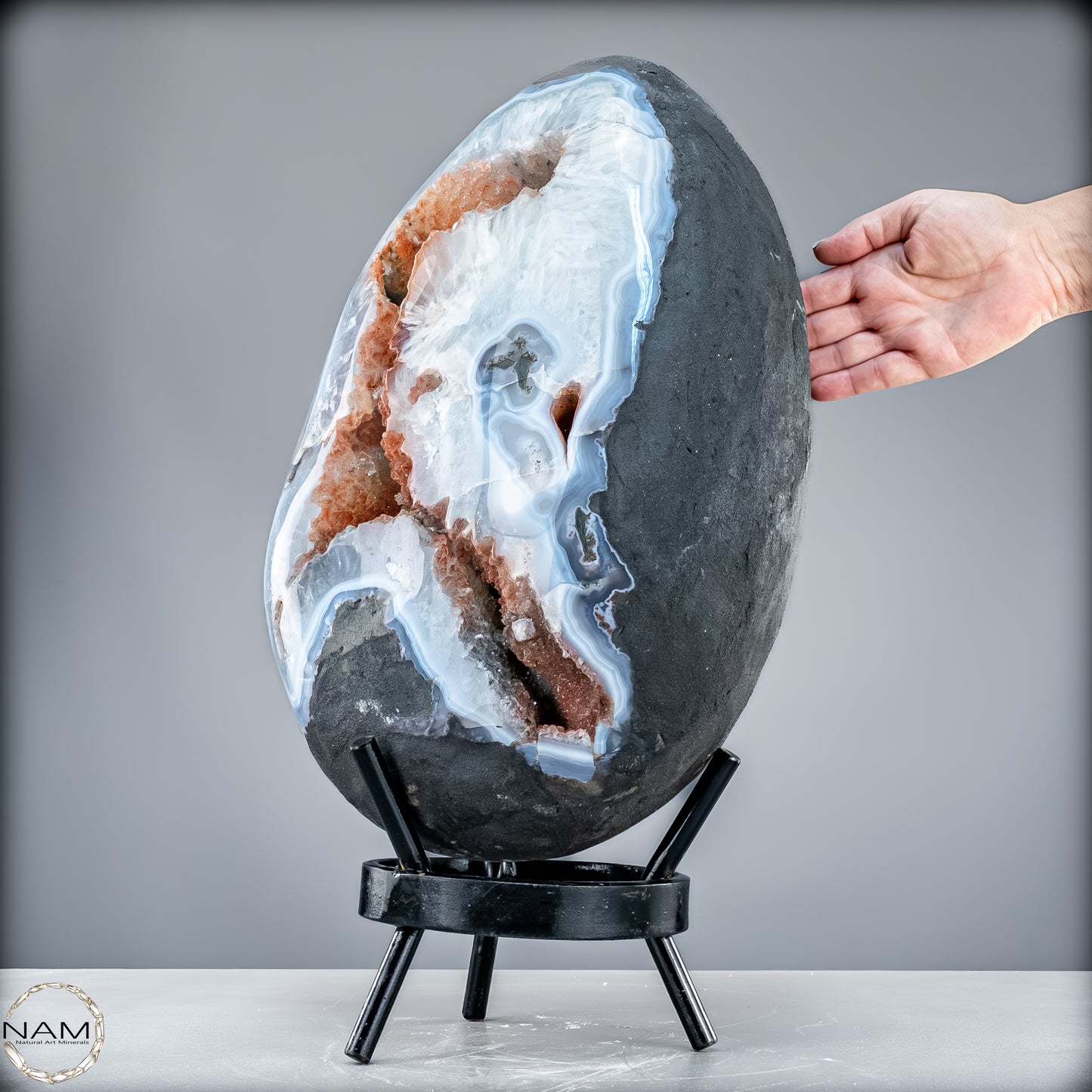 Natürliches Achat-Drusen Ei mit Chalcedon & Hämatit aus Brasilien - 32521,66 g