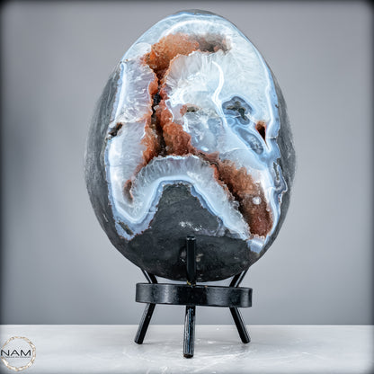 Natürliches Achat-Drusen Ei mit Chalcedon & Hämatit aus Brasilien - 32521,66 g