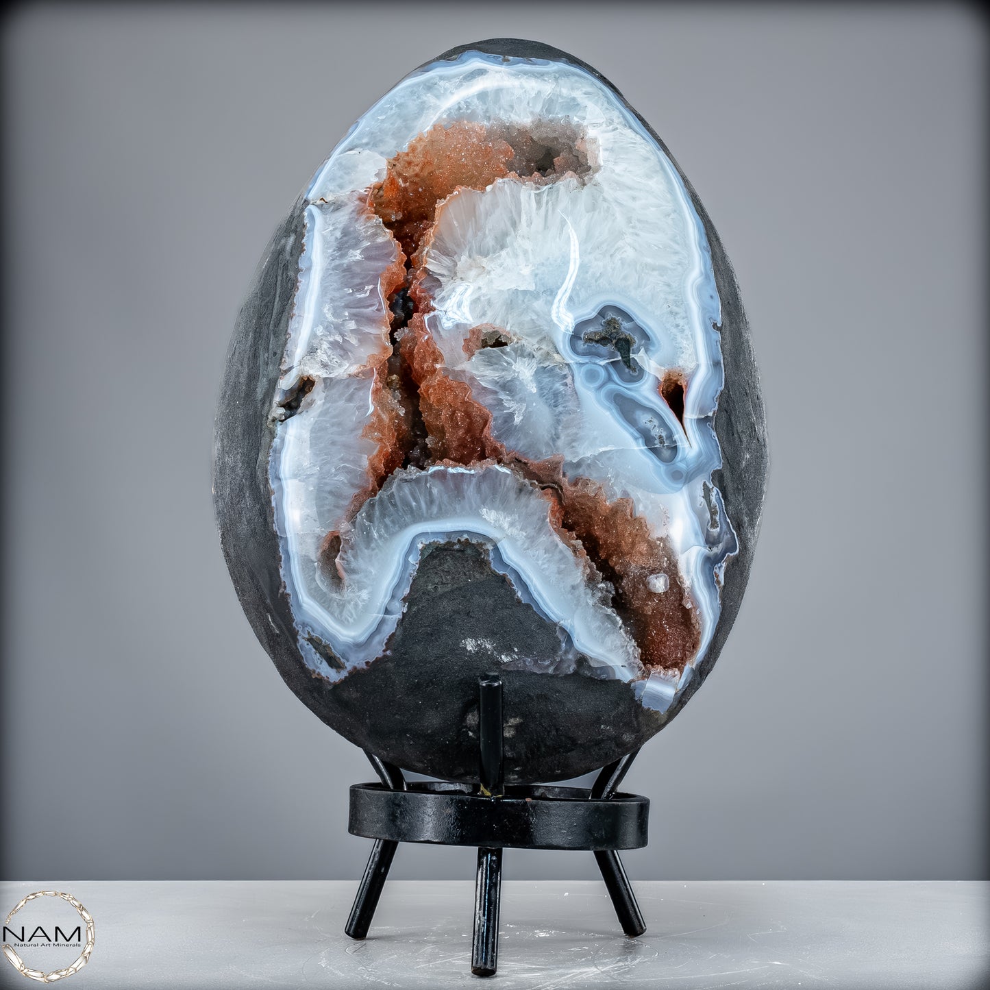 Natürliches Achat-Drusen Ei mit Chalcedon & Hämatit aus Brasilien - 32521,66 g