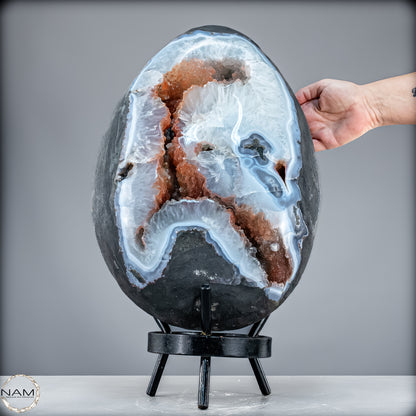 Natürliches Achat-Drusen Ei mit Chalcedon & Hämatit aus Brasilien - 32521,66 g