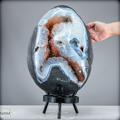 Natürliches Achat-Drusen Ei mit Chalcedon & Hämatit aus Brasilien - 32521,66 g