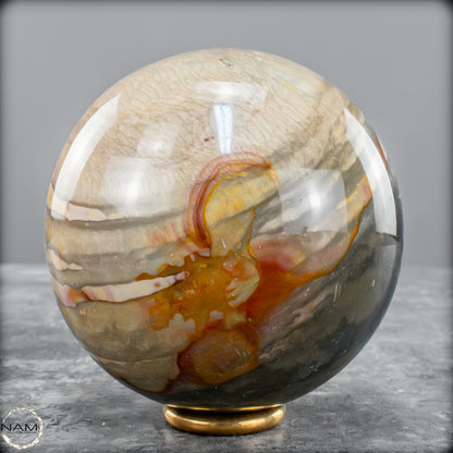 Natürliche Polychrome Jaspis Kristall-Kugel - 749,53 g