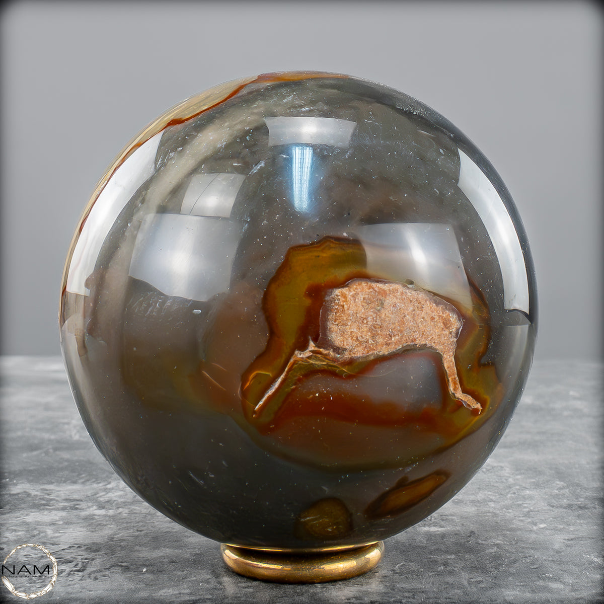 Natürliche Polychrome Jaspis Kristall-Kugel - 749,53 g