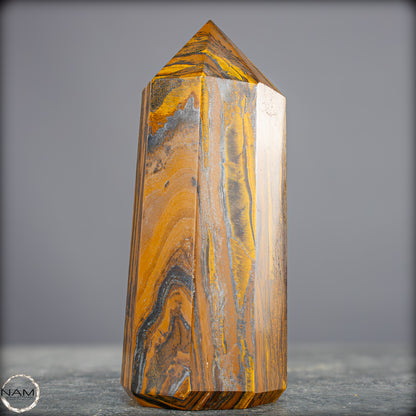Natürlicher Tigerauge-Obelisk - 869,57g