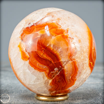 Natürliche Mehrfabige Carneol Kristall Kugel - 471,15g - 70,4mm