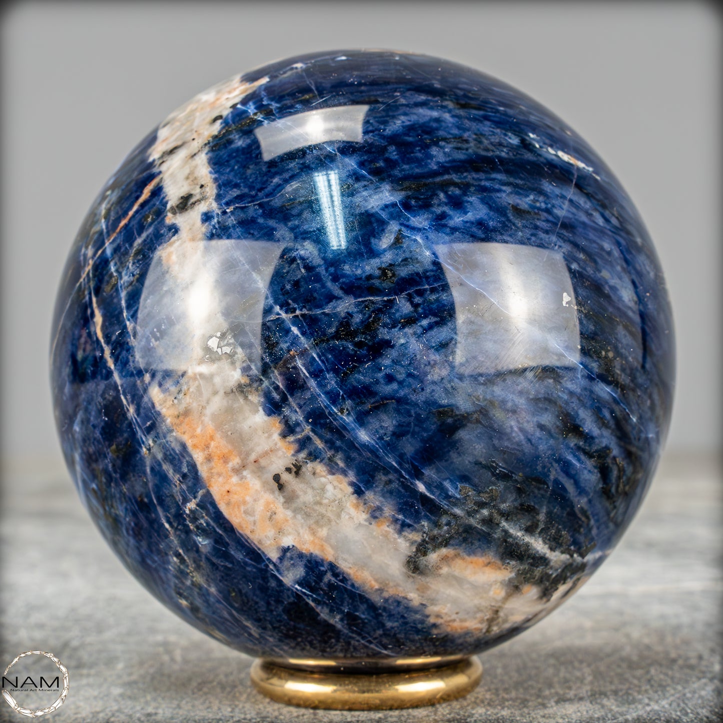 Natürliche Sodalith Kugel – 539,68g - 74,5mm