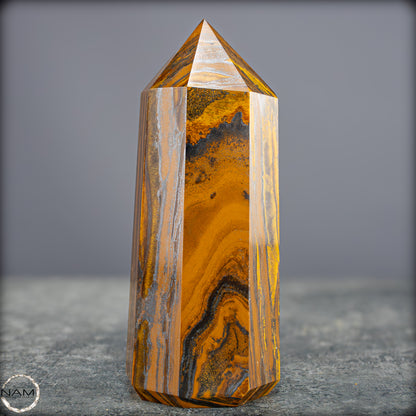 Natürlicher Tigerauge-Obelisk - 869,57g
