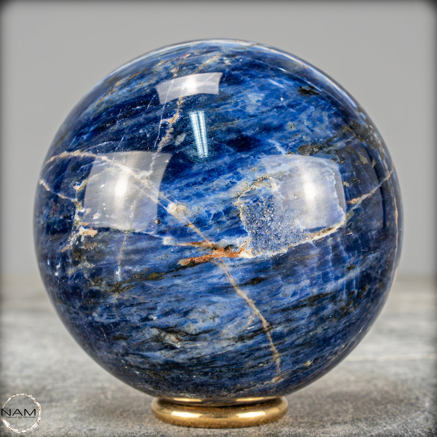 Natürliche Sodalith Kugel – 539,68g - 74,5mm
