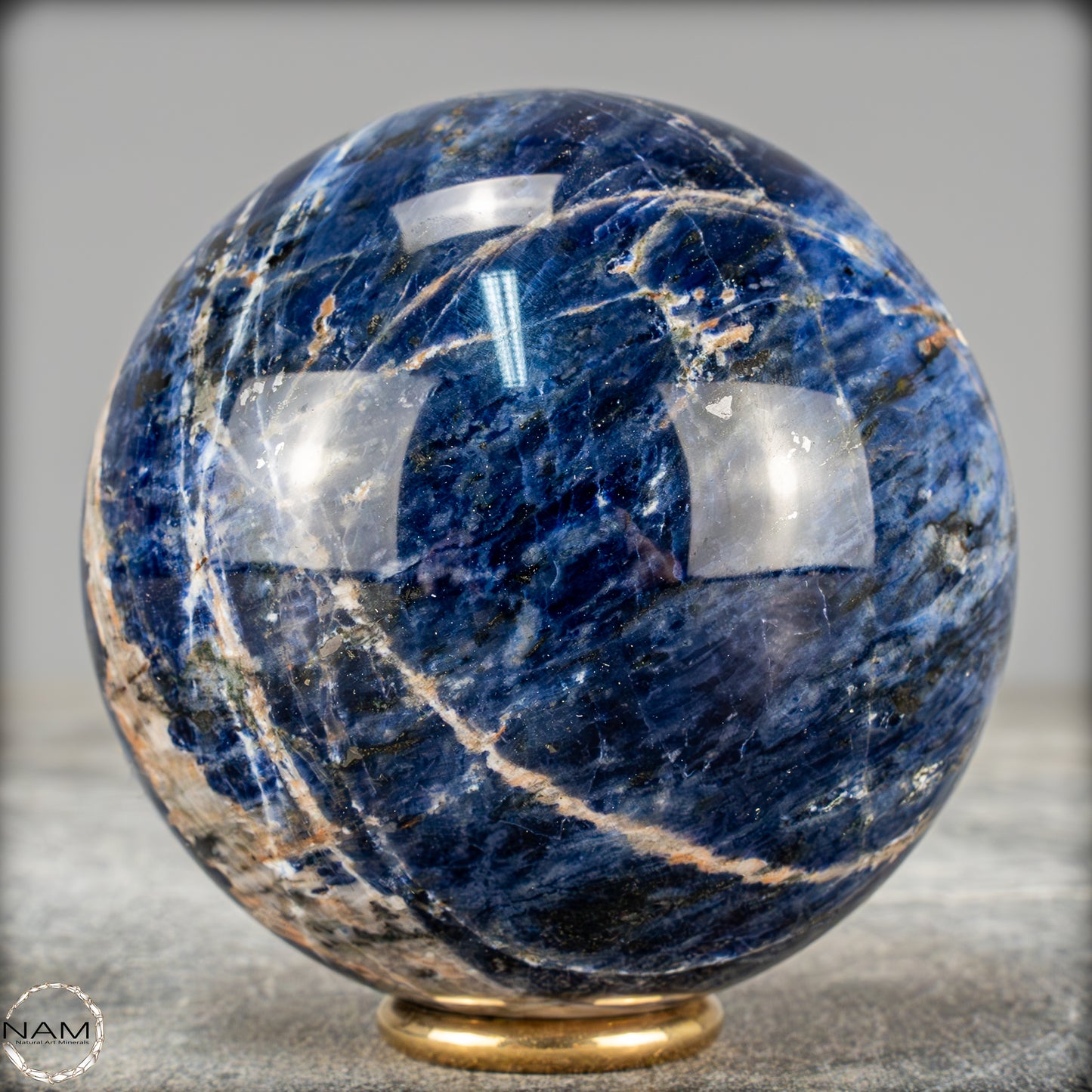 Natürliche Sodalith Kugel – 539,68g - 74,5mm