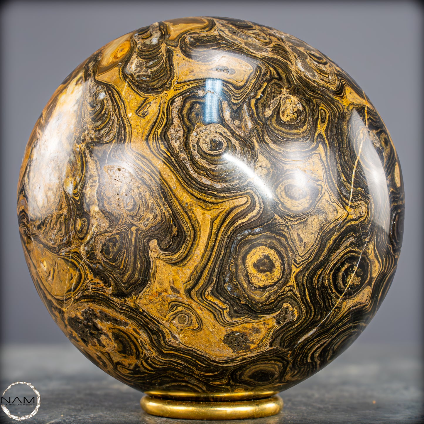 Natürliche Stromatolith -Fossile Algen als Kugel - 2000,15g - 118mm