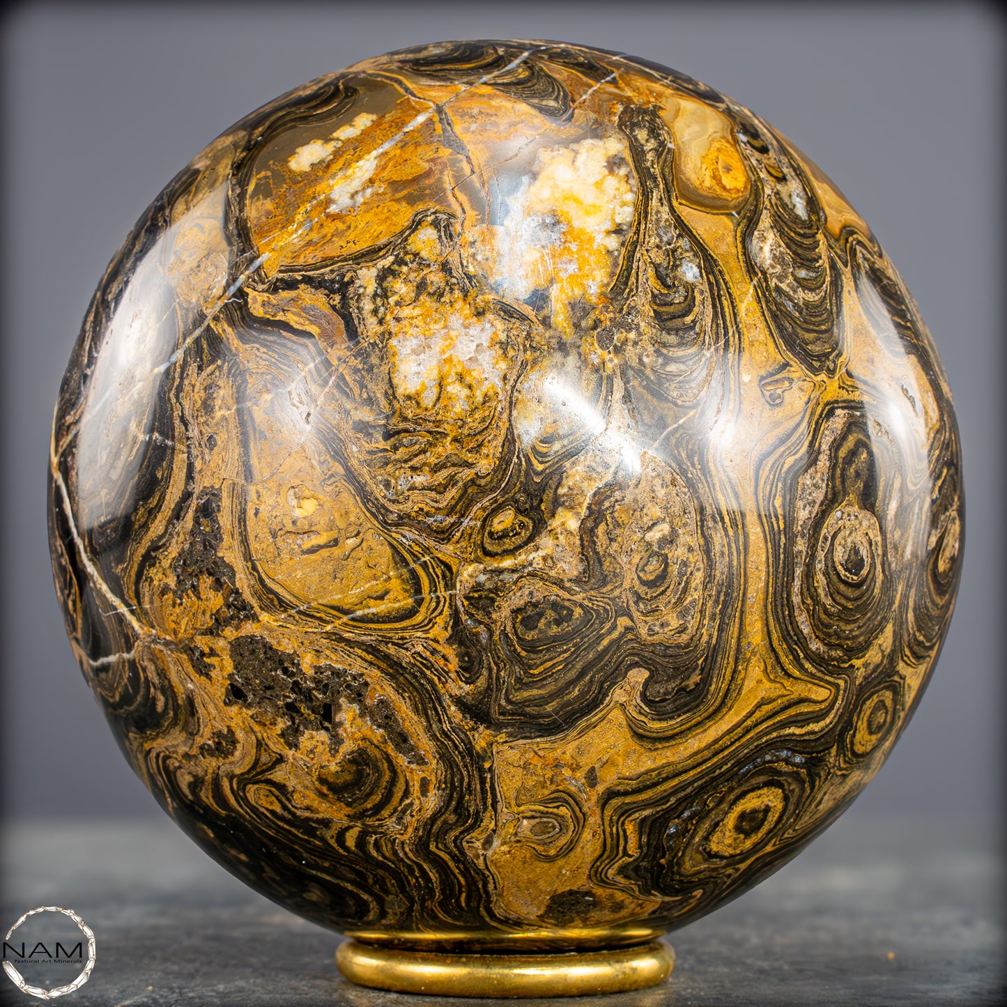 Natürliche Stromatolith -Fossile Algen als Kugel - 2000,15g - 118mm