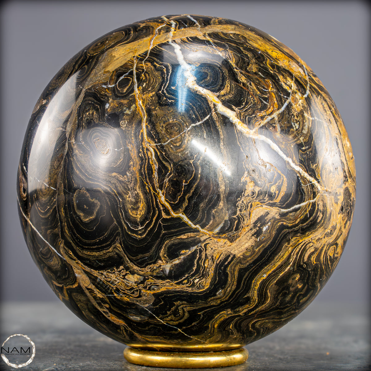 Natürliche Stromatolith -Fossile Algen als Kugel - 2000,15g - 118mm