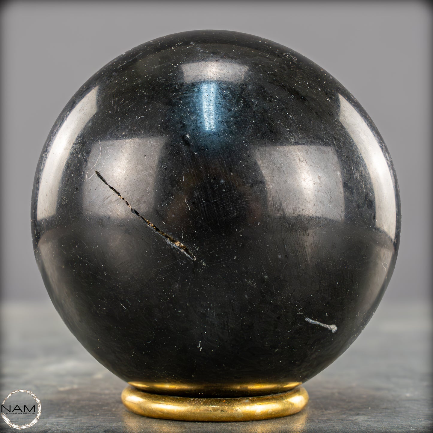 Schwarze Tourmalin-Kristall Kugel aus Brasilien - 892,65g - 84mm