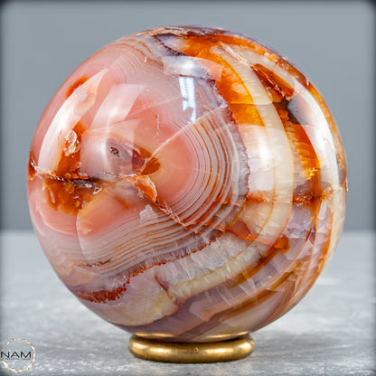 Natürliche Mehrfabige Carneol Kristall Kugel - 450,38 g