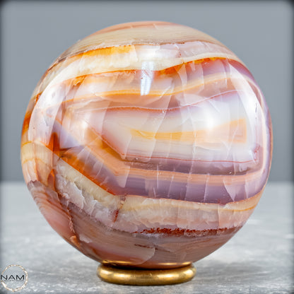 Natürliche Mehrfabige Carneol Kristall Kugel - 450,38 g