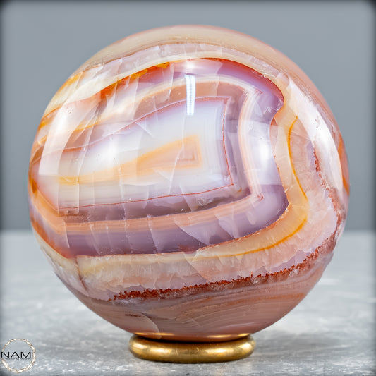 Natürliche Mehrfabige Carneol Kristall Kugel - 450,38 g