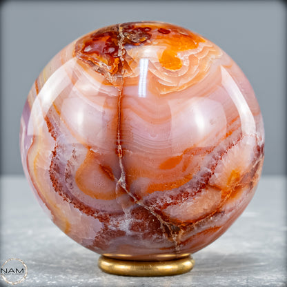 Natürliche Mehrfabige Carneol Kristall Kugel - 450,38 g