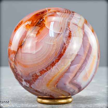 Natürliche Mehrfabige Carneol Kristall Kugel - 450,38 g