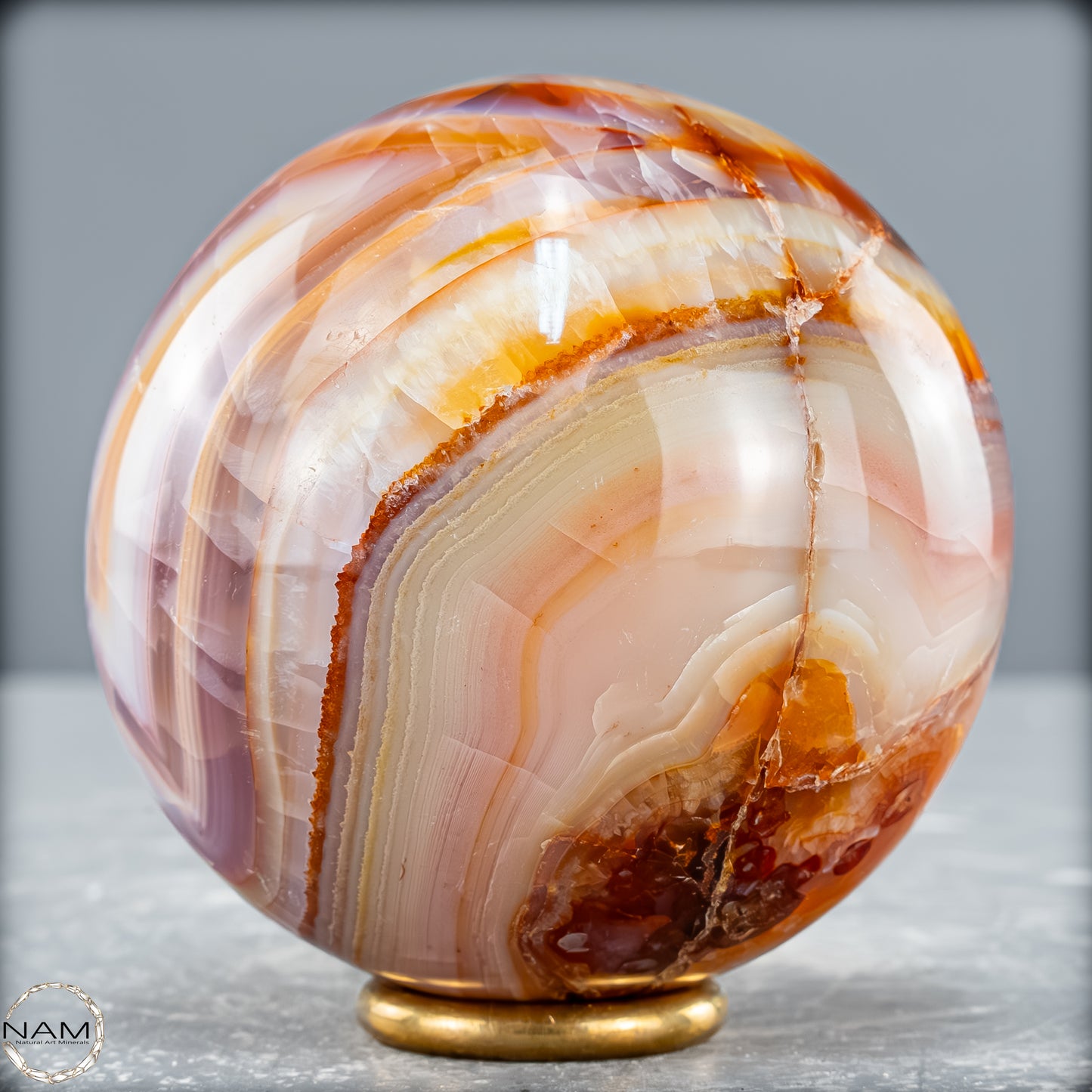 Natürliche Mehrfabige Carneol Kristall Kugel - 450,38 g