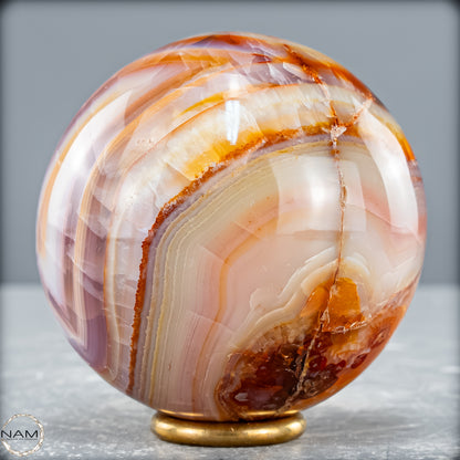 Natürliche Mehrfabige Carneol Kristall Kugel - 450,38 g