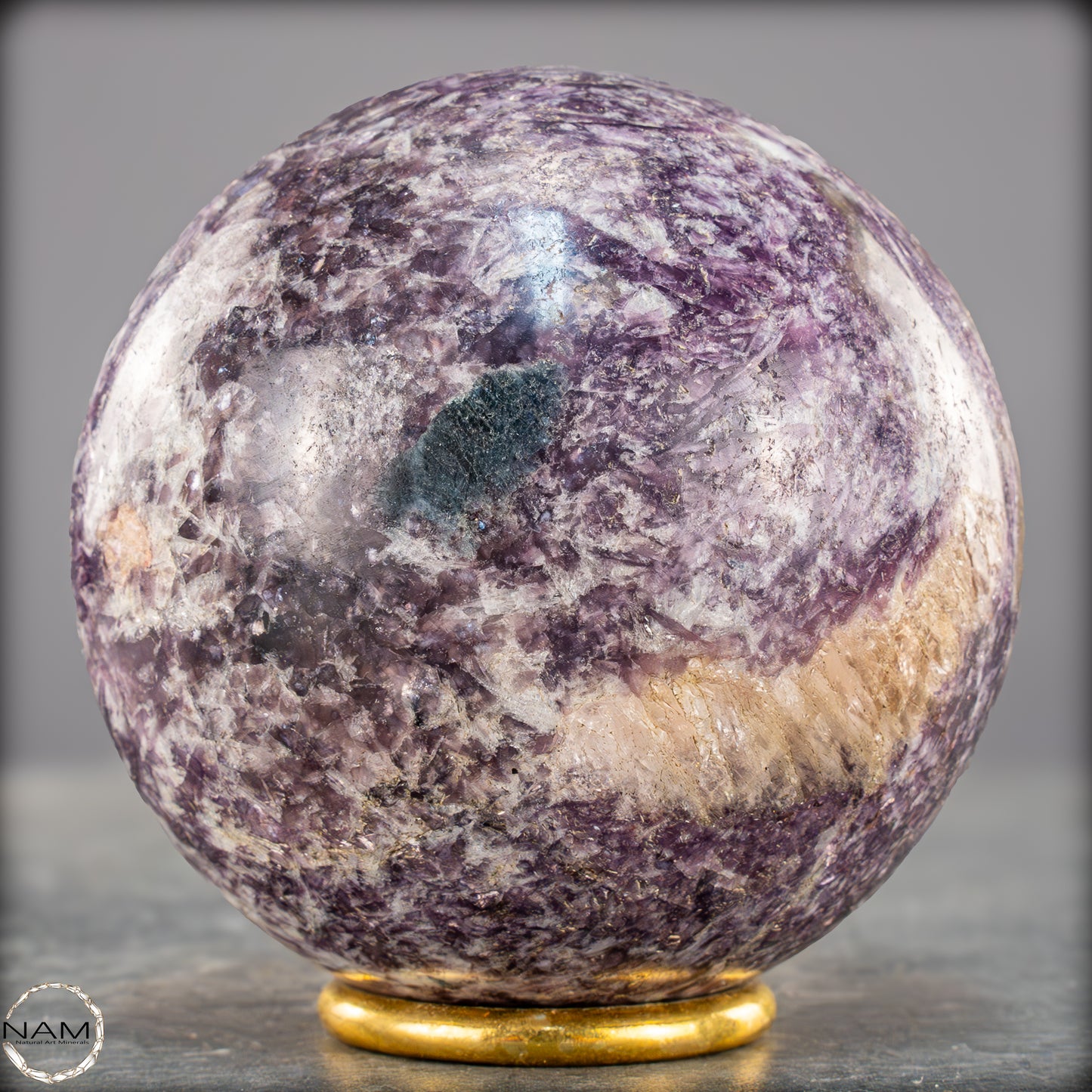 Natürliche Einhornstein - Lepidolit Kristall-Kugel - 959,09g - 87mm