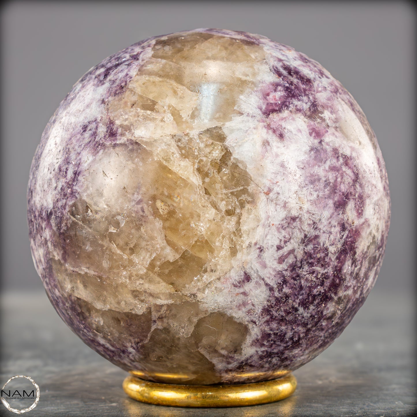 Natürliche Einhornstein - Lepidolit Kristall-Kugel - 959,09g - 87mm