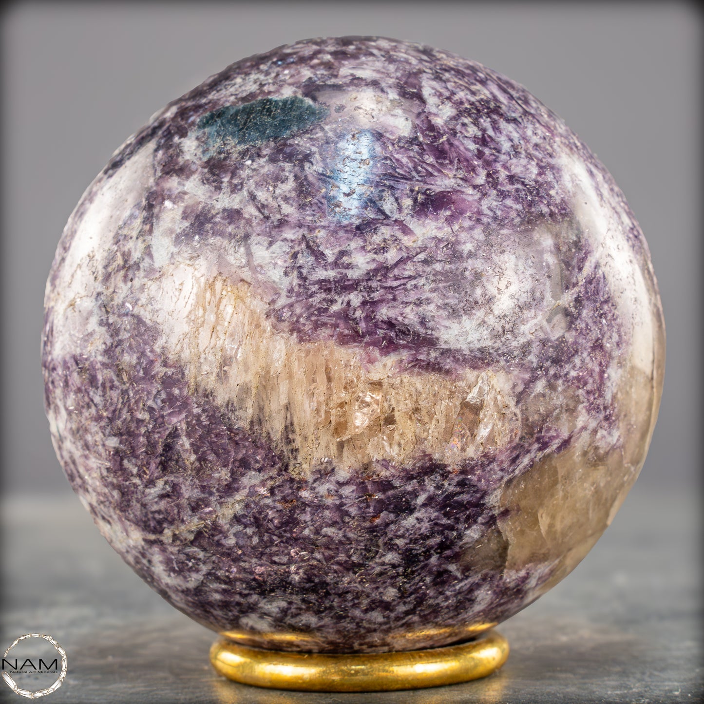 Natürliche Einhornstein - Lepidolit Kristall-Kugel - 959,09g - 87mm