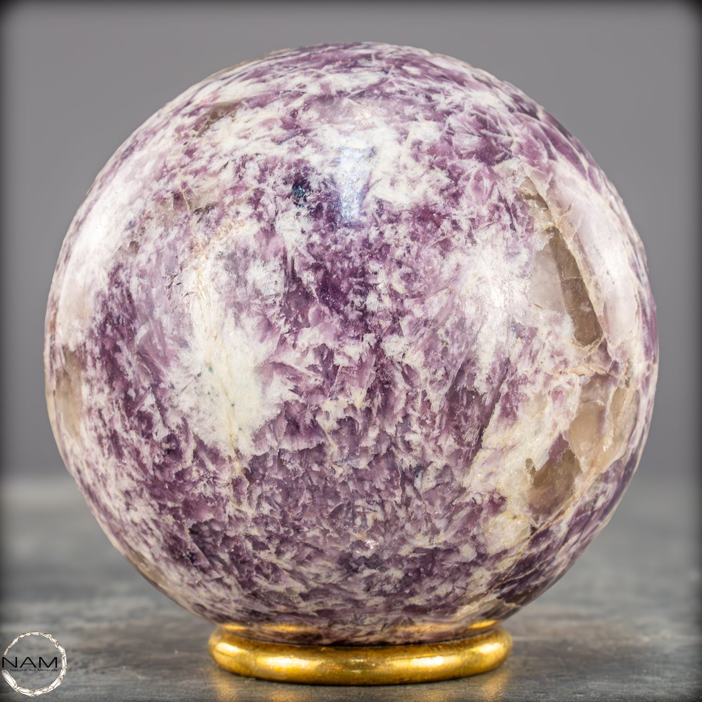 Natürliche Einhornstein - Lepidolit Kristall-Kugel - 850,77g - 84mm