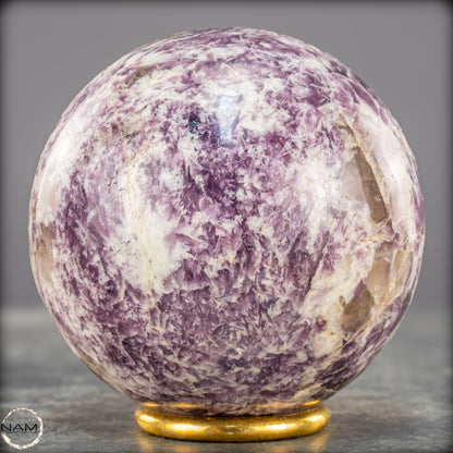 Natürliche Einhornstein - Lepidolit Kristall-Kugel - 850,77g - 84mm
