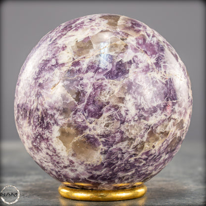 Natürliche Einhornstein - Lepidolit Kristall-Kugel - 850,77g - 84mm