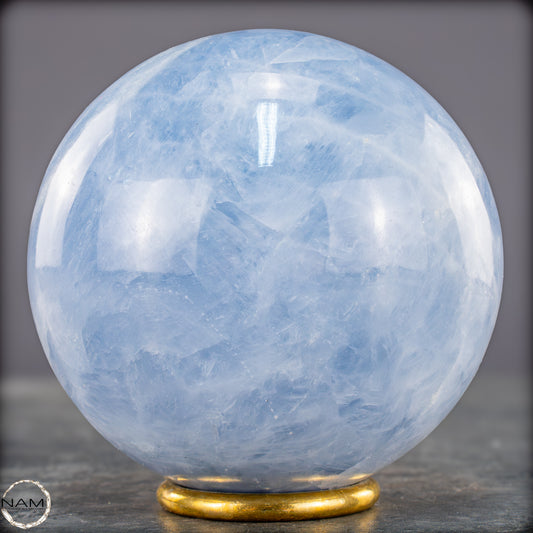 Natürliche Blaue Calcit-Kristall Kugel - 991,75g - 88mm