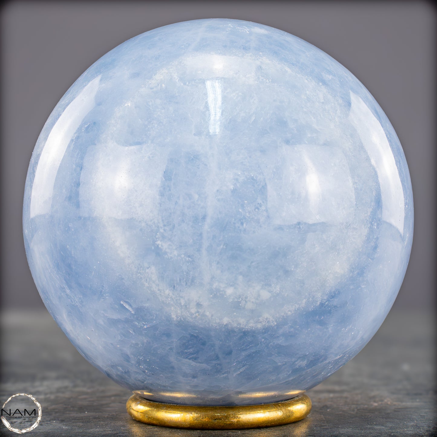 Natürliche Blaue Calcit-Kristall Kugel - 991,75g - 88mm