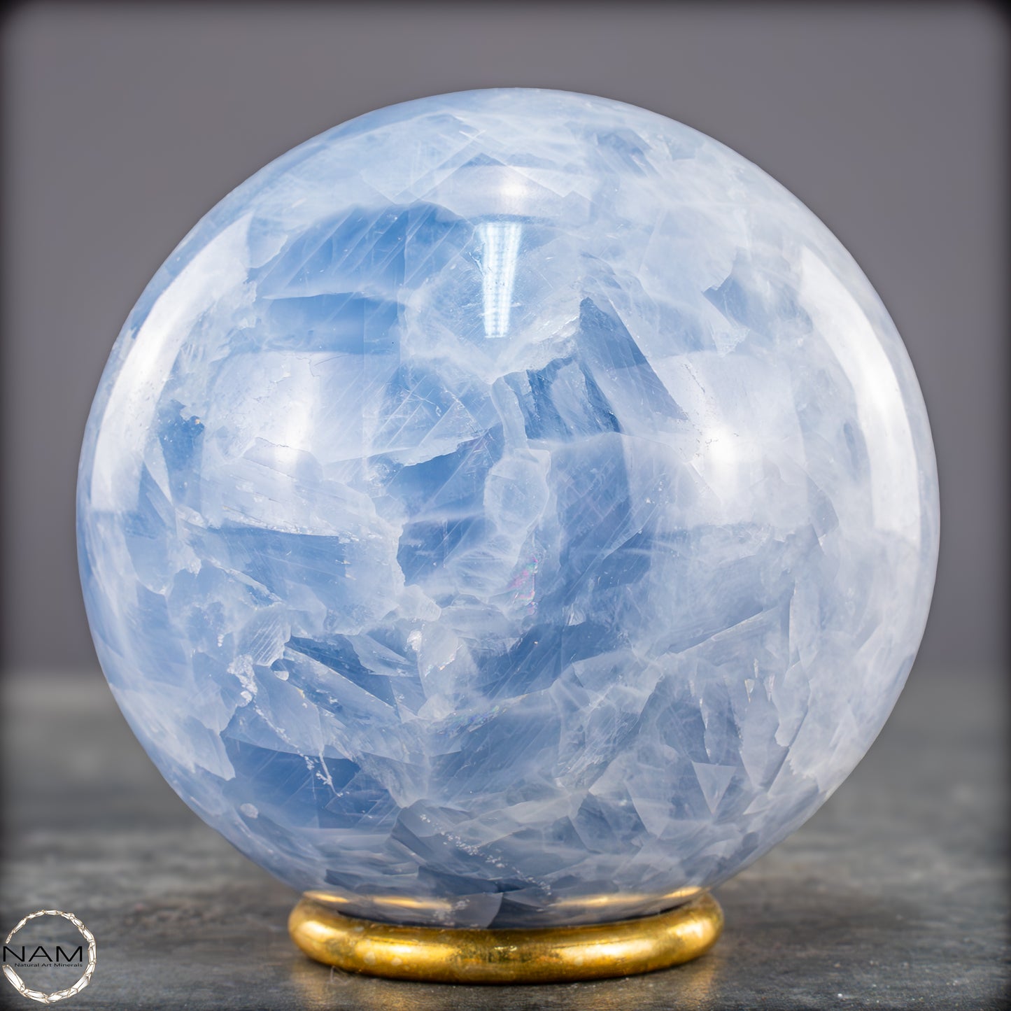 Natürliche Blaue Calcit-Kristall Kugel - 795,43g - 82mm