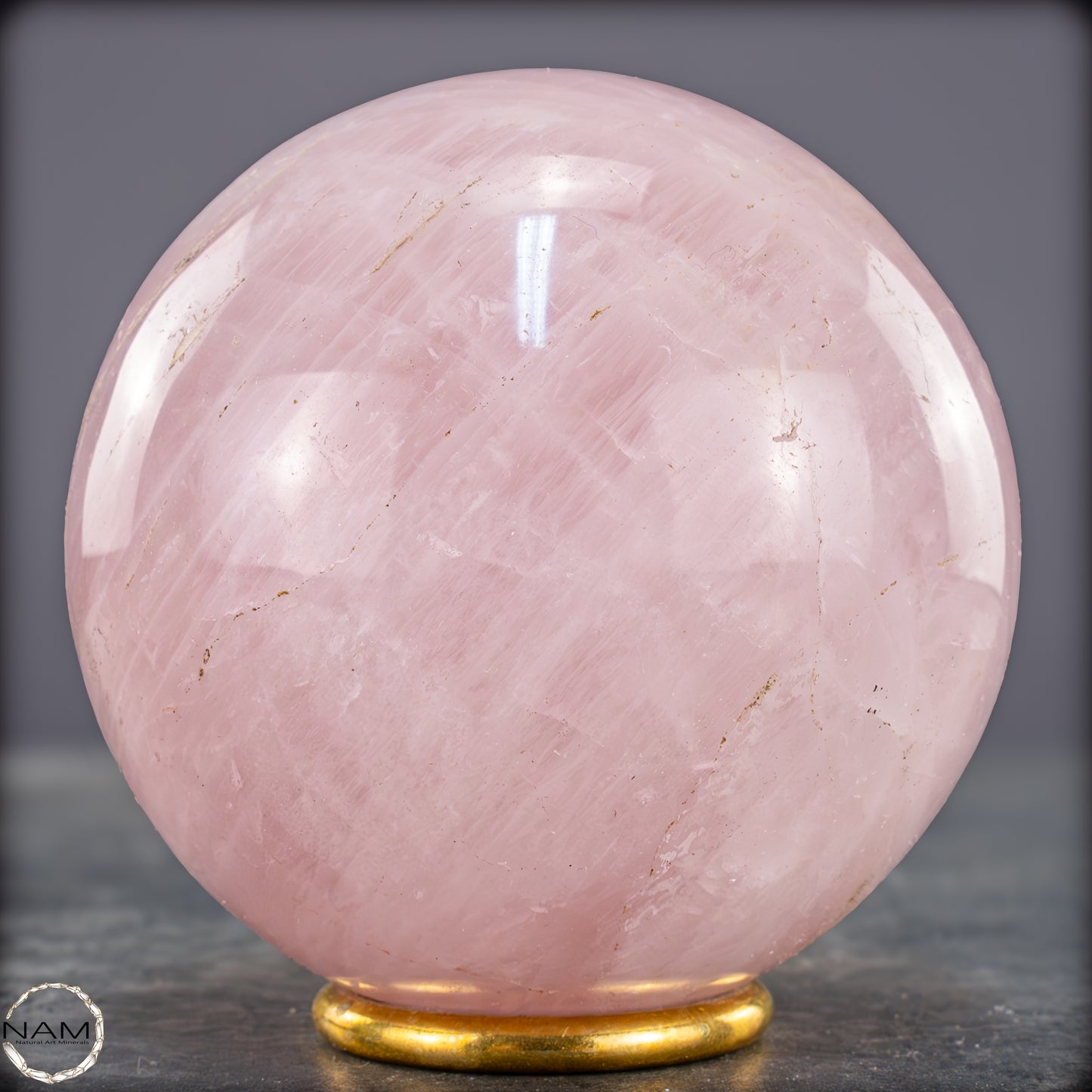 Natürliche Rosenquarz Kristall-Kugel aus Brasilien - 907,68g - 88mm