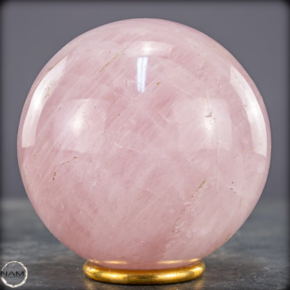 Natürliche Rosenquarz Kristall-Kugel aus Brasilien - 907,68g - 88mm