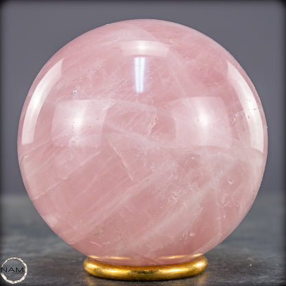 Natürliche Rosenquarz Kristall-Kugel aus Brasilien - 825,09g - 84mm