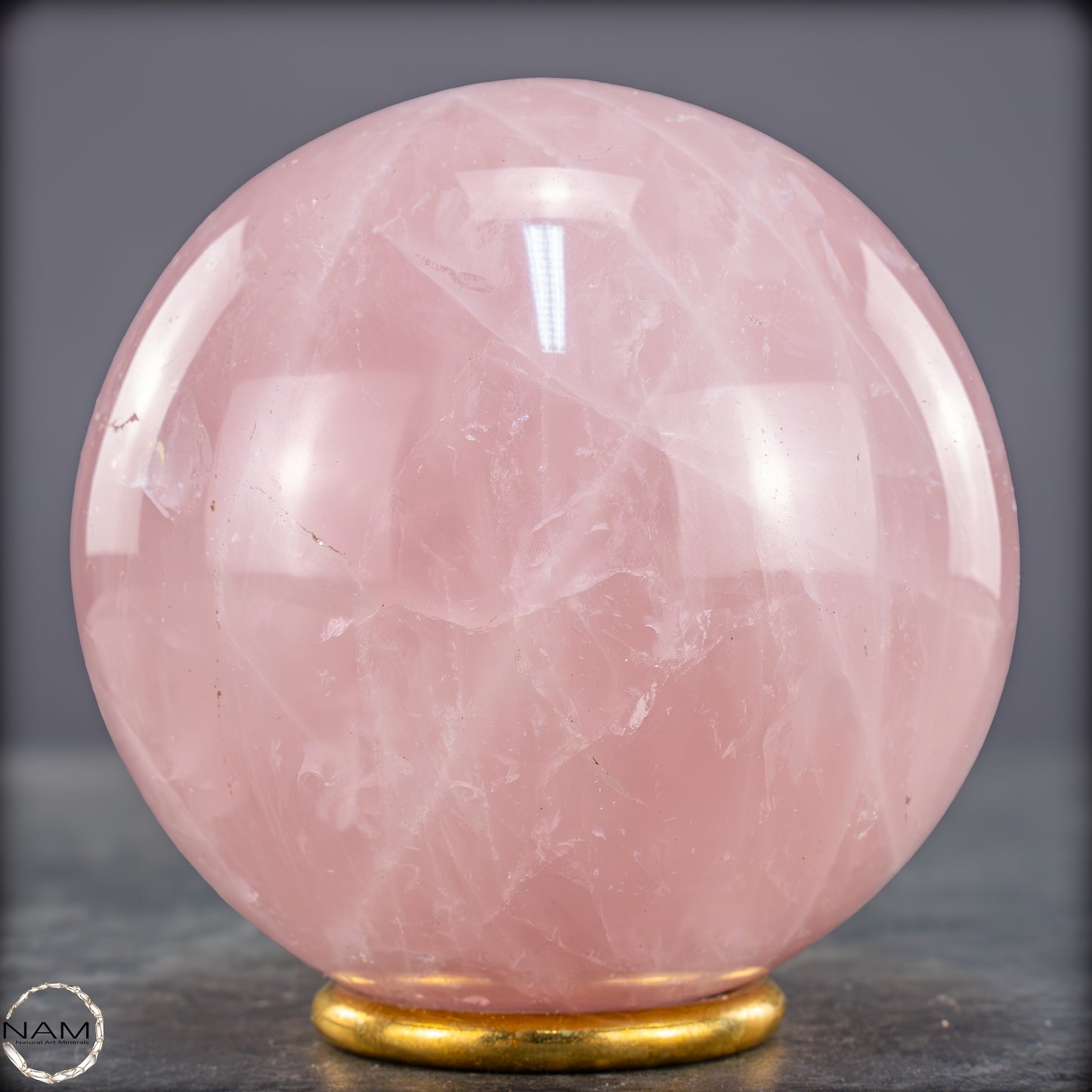 Natürliche Rosenquarz Kristall-Kugel aus Brasilien - 825,09g - 84mm