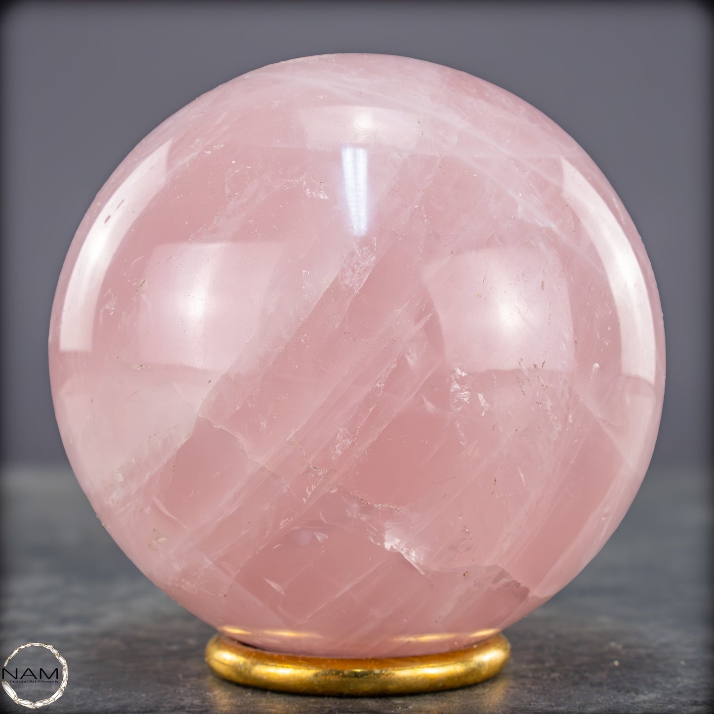 Natürliche Rosenquarz Kristall-Kugel aus Brasilien - 825,09g - 84mm