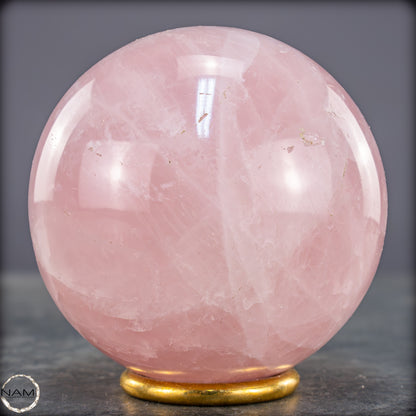 Natürliche Rosenquarz Kristall-Kugel aus Brasilien - 825,09g - 84mm