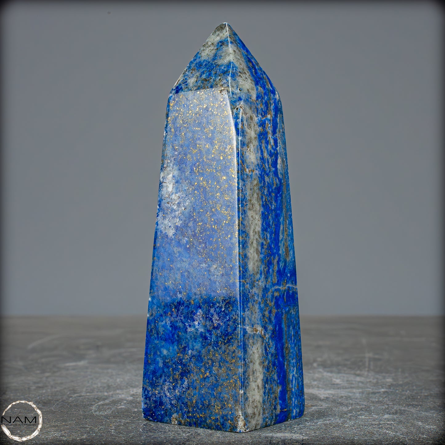 Natürlicher Königsblauer Lapislazuli Kristall-Obelisk, Spitzenqualität - 247,85g