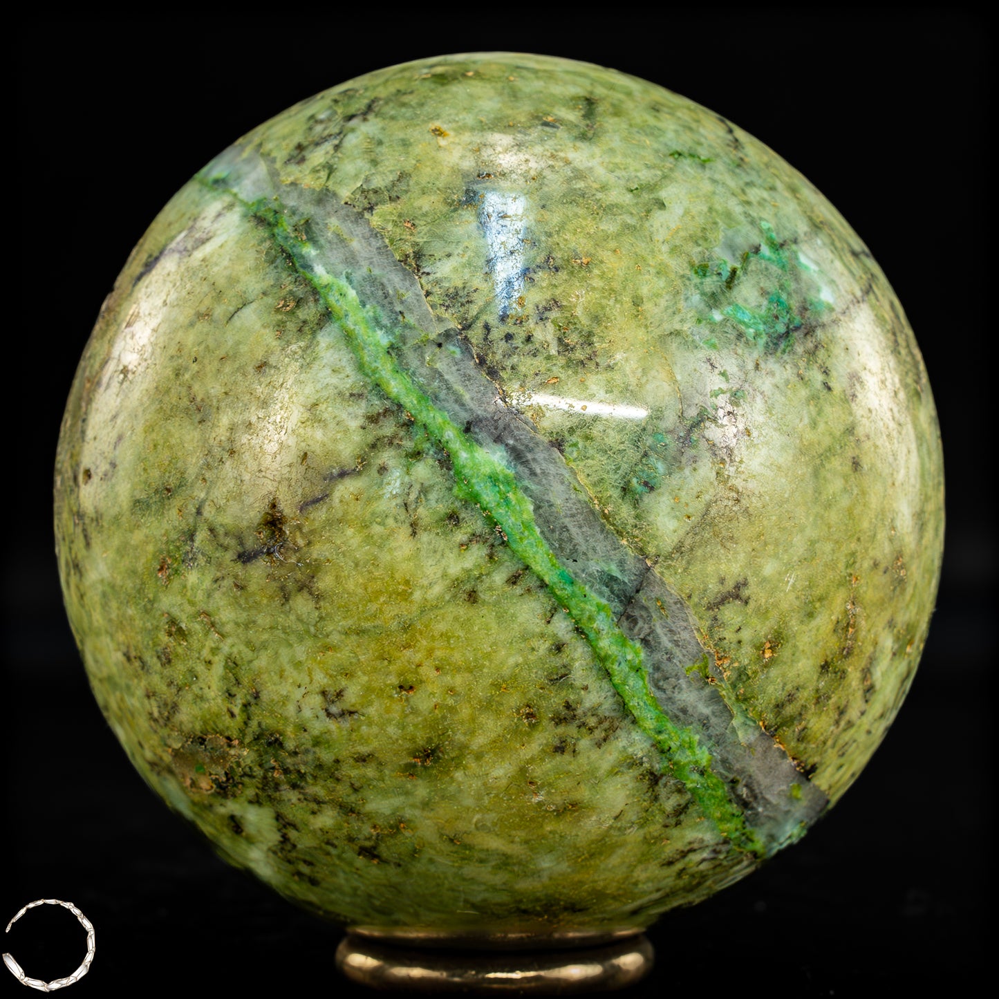 Natürliche Chrysopras-Kristall Kugel - 679,66g - 76mm