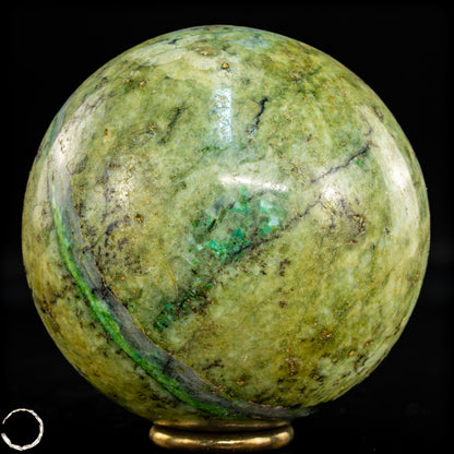Natürliche Chrysopras-Kristall Kugel - 679,66g - 76mm