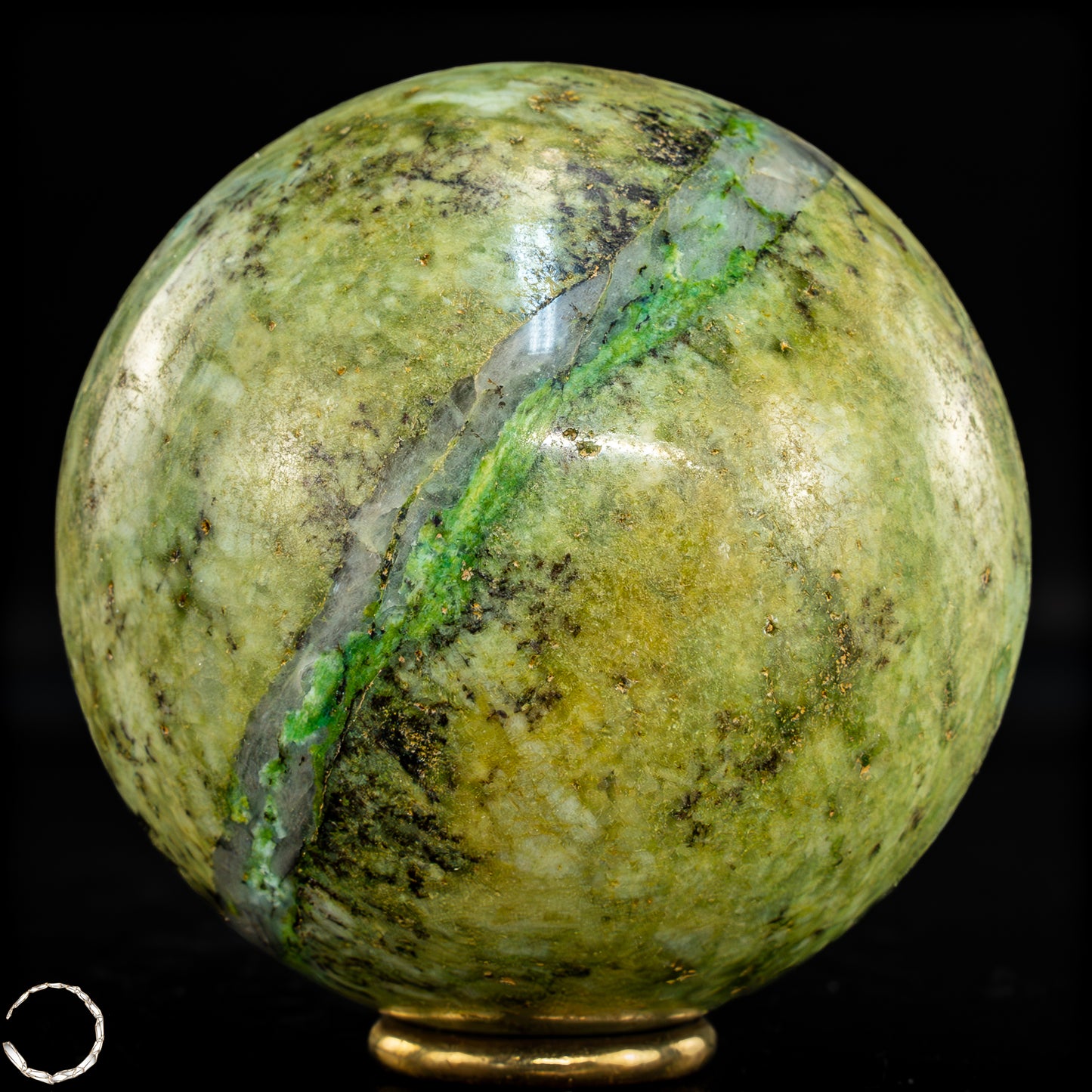 Natürliche Chrysopras-Kristall Kugel - 679,66g - 76mm