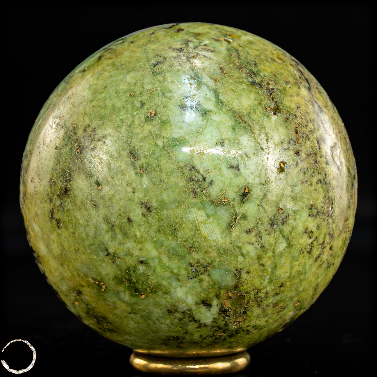 Natürliche Chrysopras-Kristall Kugel - 679,66g - 76mm