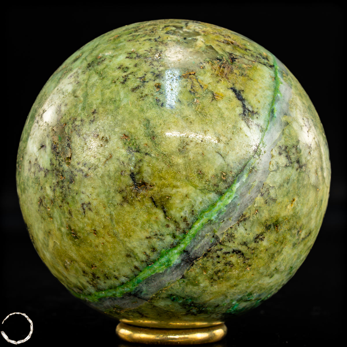 Natürliche Chrysopras-Kristall Kugel - 679,66g - 76mm