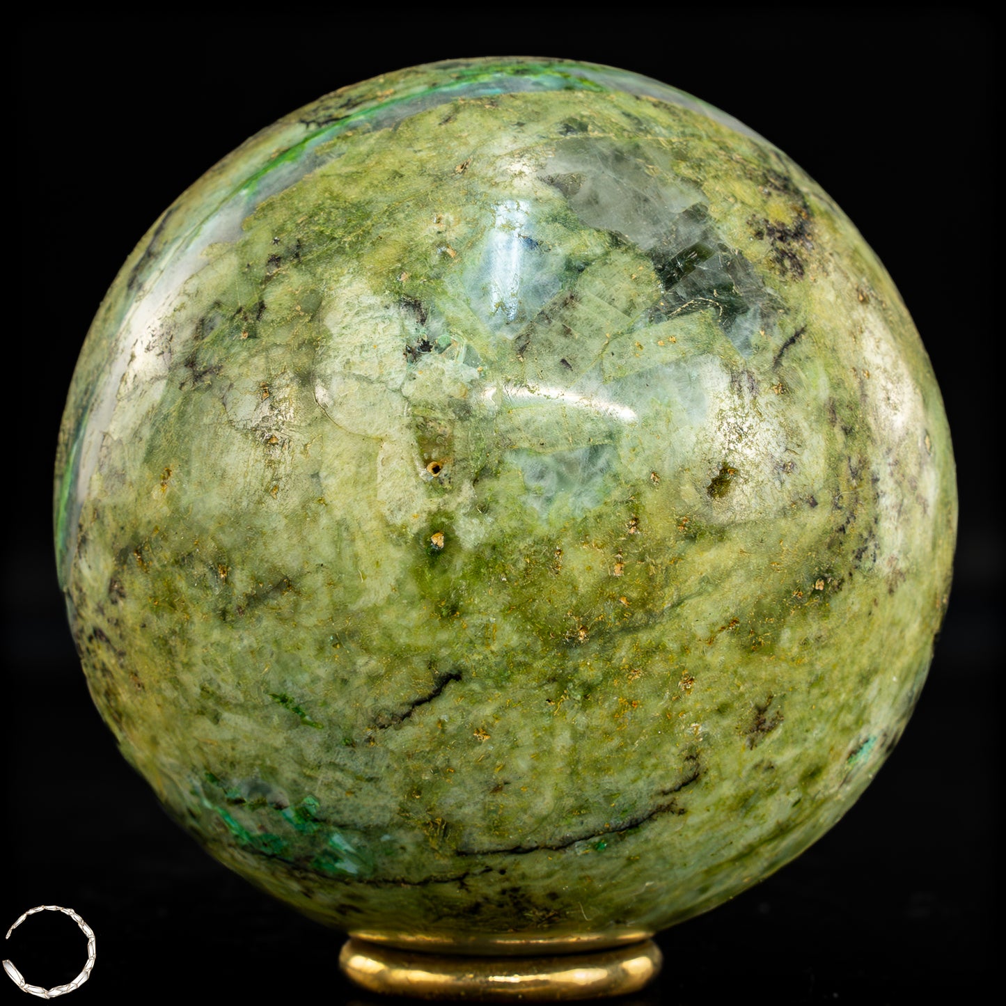 Natürliche Chrysopras-Kristall Kugel - 679,66g - 76mm